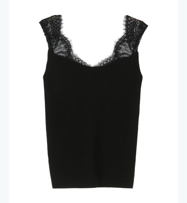 ur's「肩レースタンクトップ」|タンクトップ|ブラック