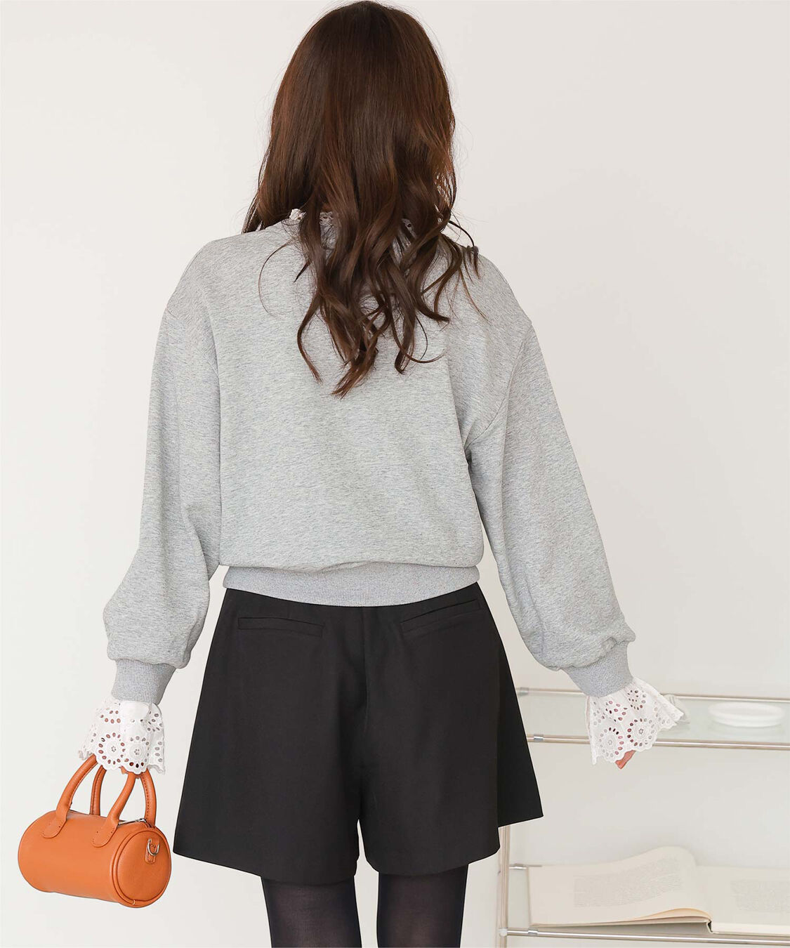 titivate「コットンレースドッキングスウェット」|スウェット・ジャージ|