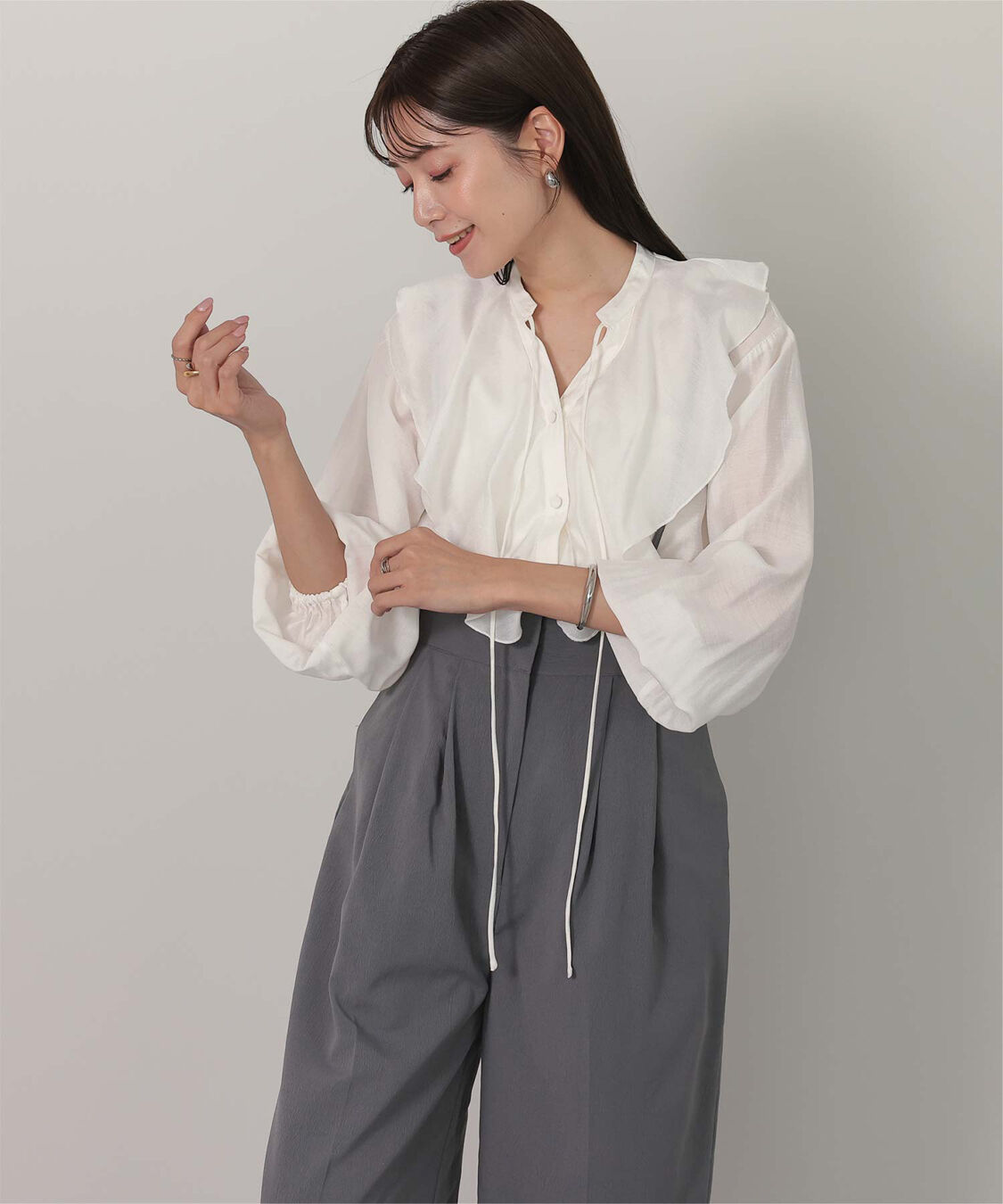 ur's「ラッフルデザインブラウス」|シャツ・ブラウス|