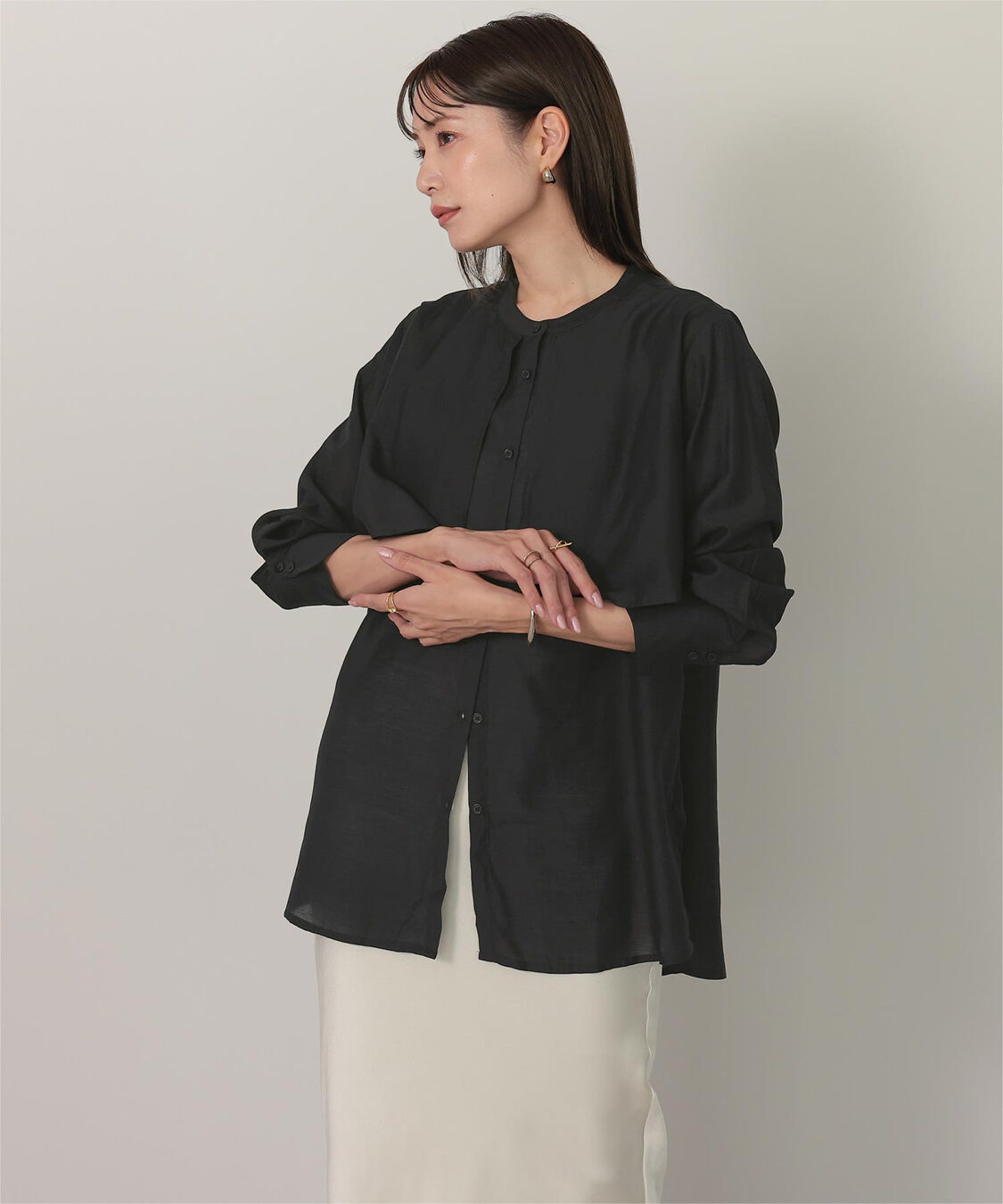 ur's「フライヨークバンドカラーシャツ」|シャツ・ブラウス|