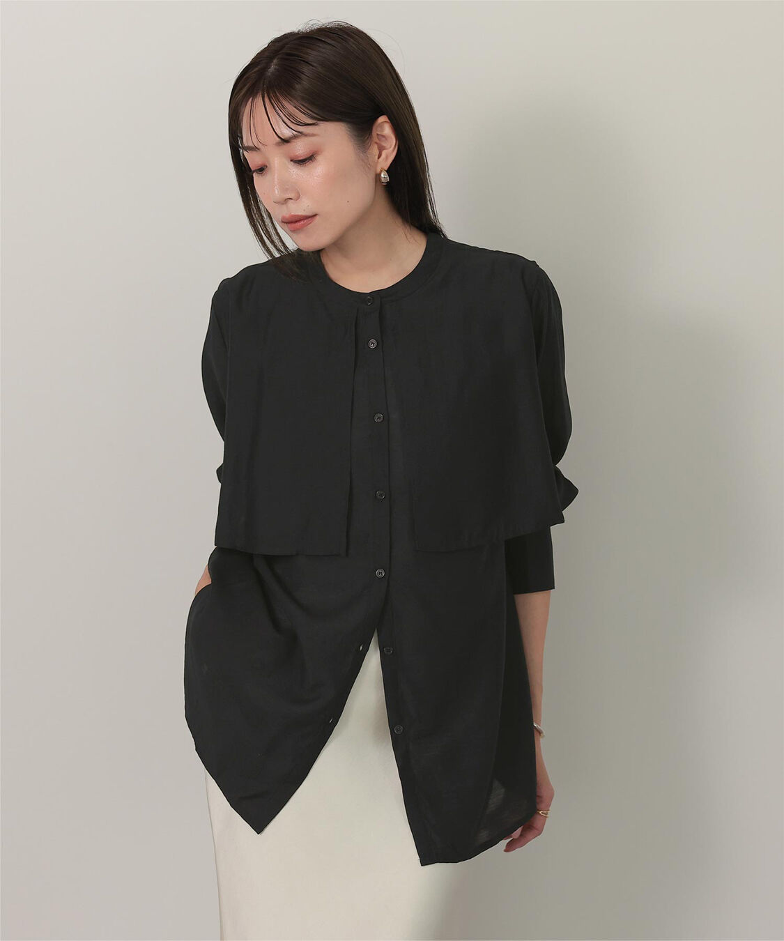 ur's「フライヨークバンドカラーシャツ」|シャツ・ブラウス|