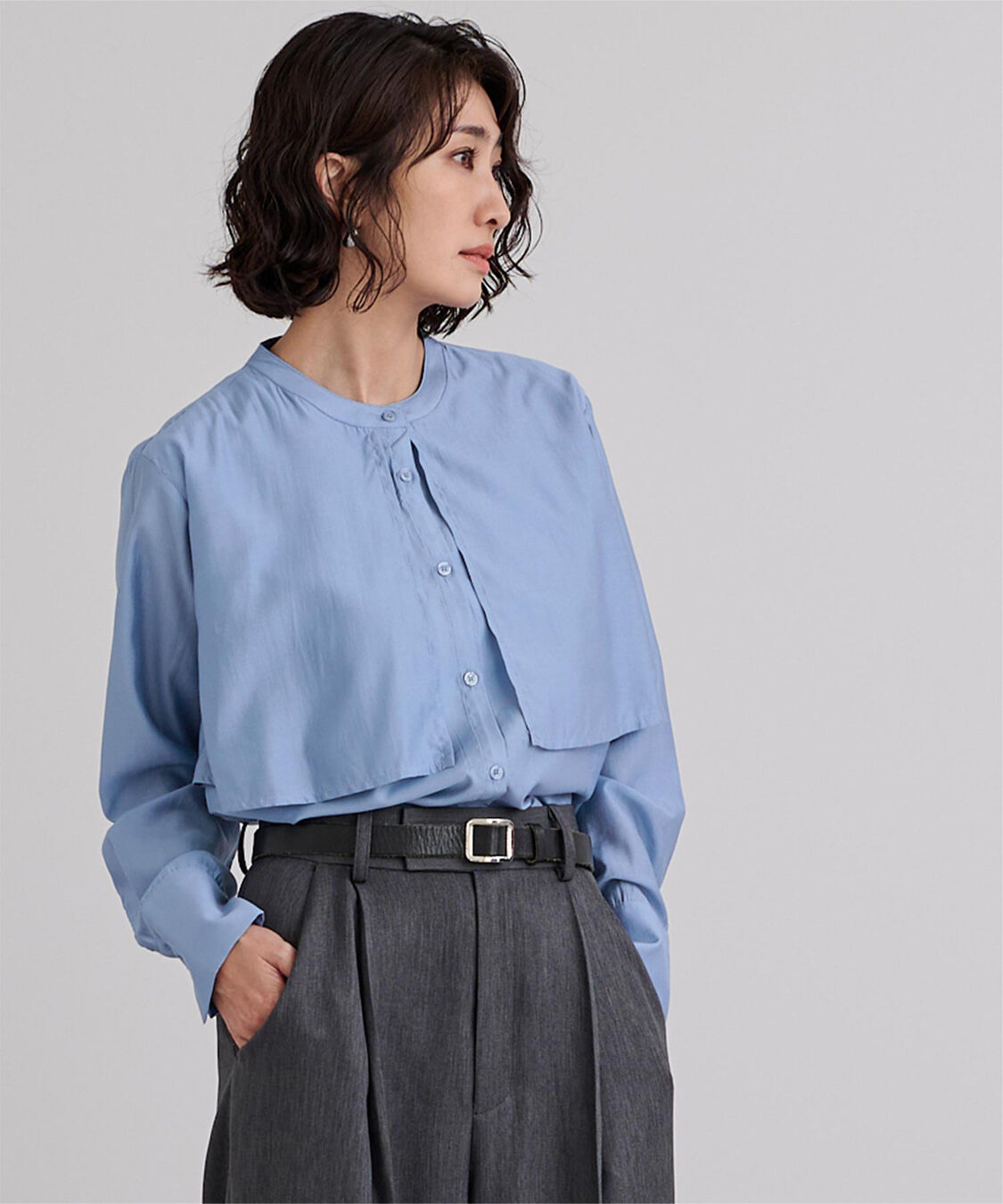 ur's「フライヨークバンドカラーシャツ」|シャツ・ブラウス|