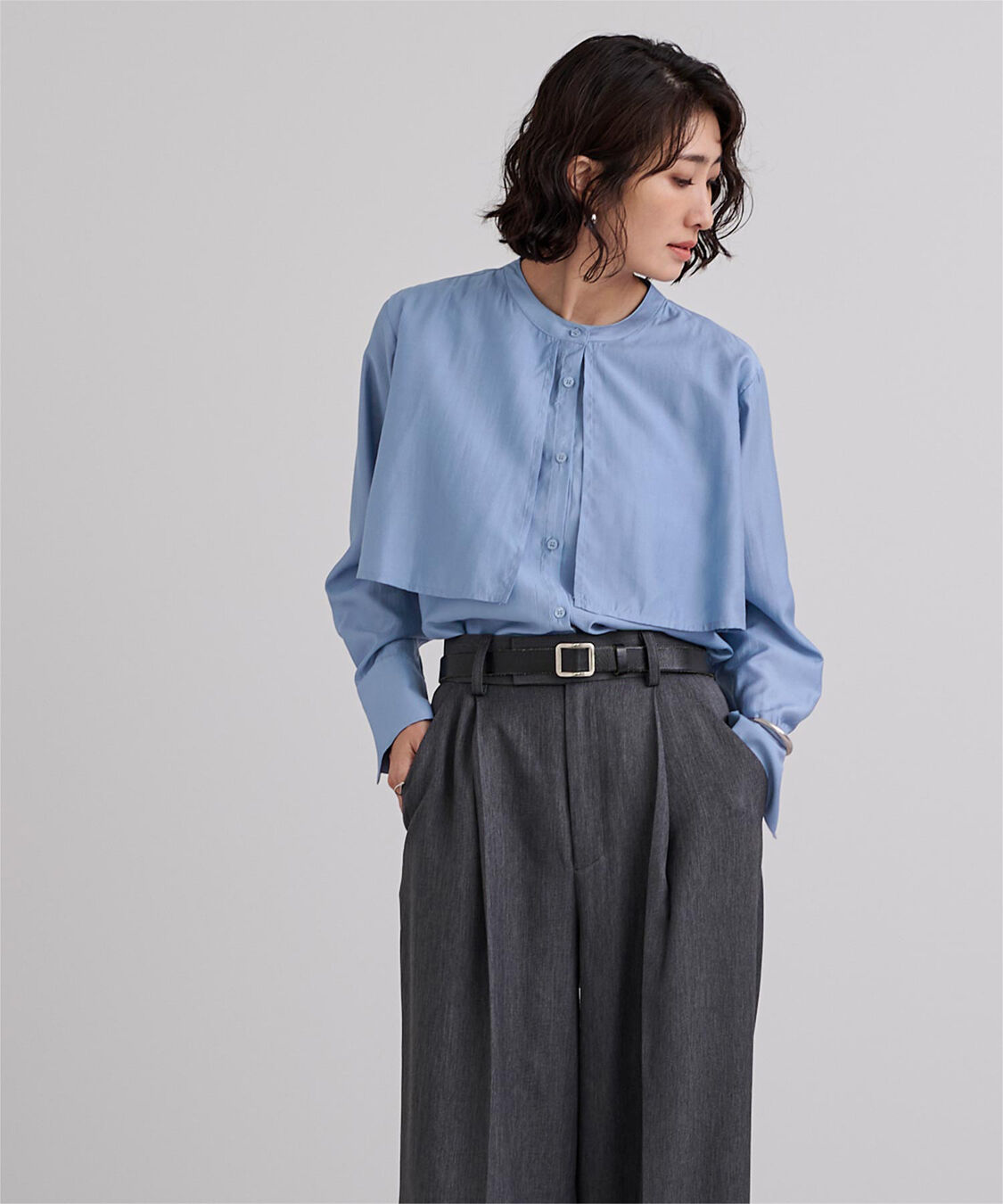 ur's「フライヨークバンドカラーシャツ」|シャツ・ブラウス|