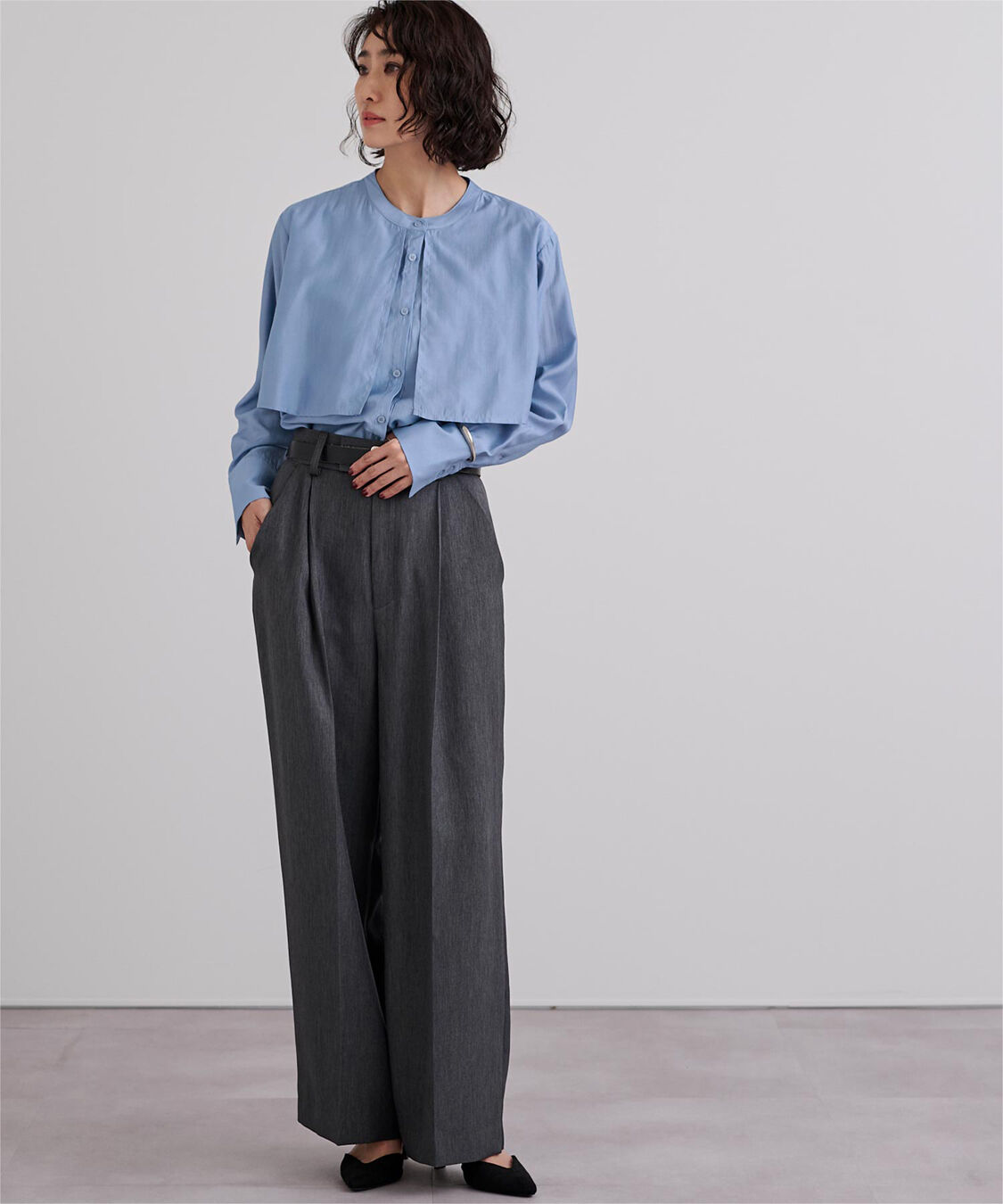 ur's「フライヨークバンドカラーシャツ」|シャツ・ブラウス|