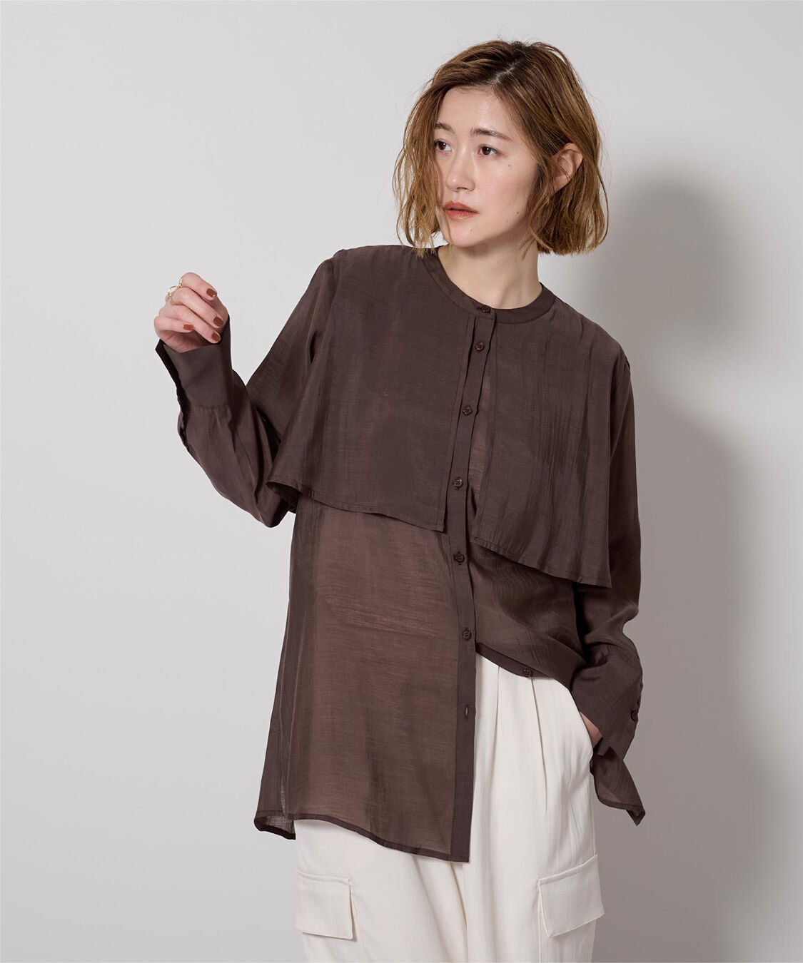 ur's「フライヨークバンドカラーシャツ」|シャツ・ブラウス|