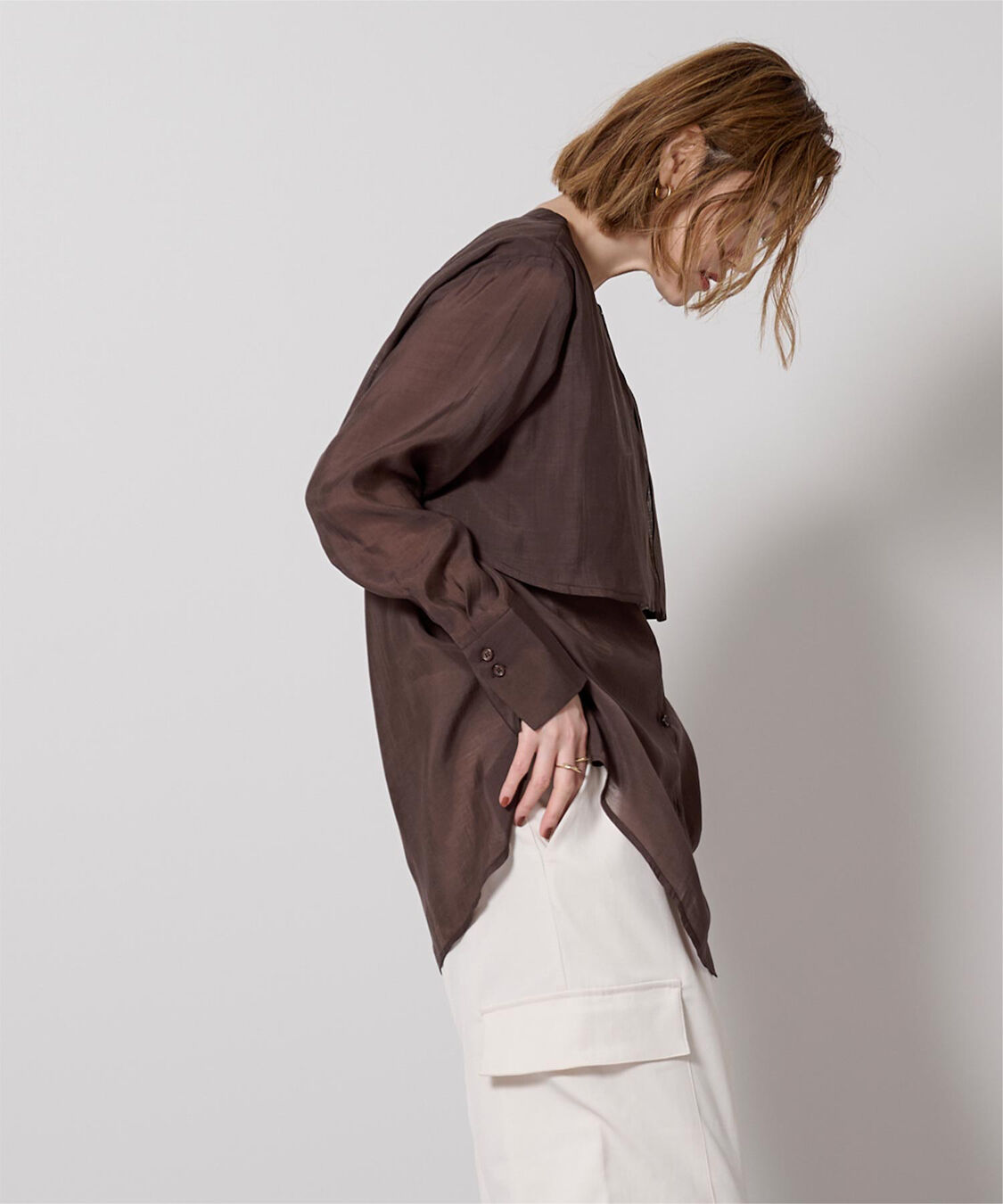 ur's「フライヨークバンドカラーシャツ」|シャツ・ブラウス|