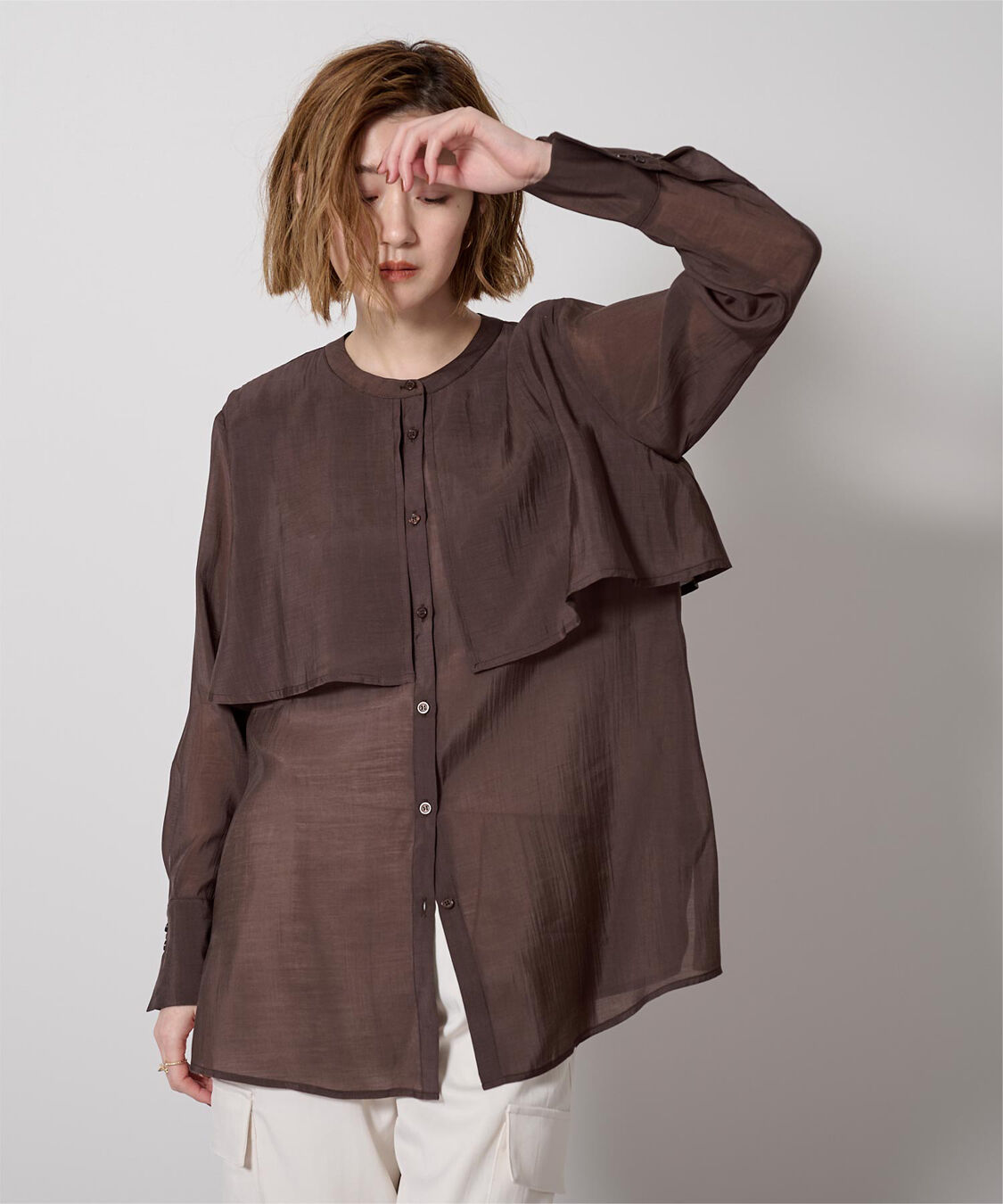 ur's「フライヨークバンドカラーシャツ」|シャツ・ブラウス|