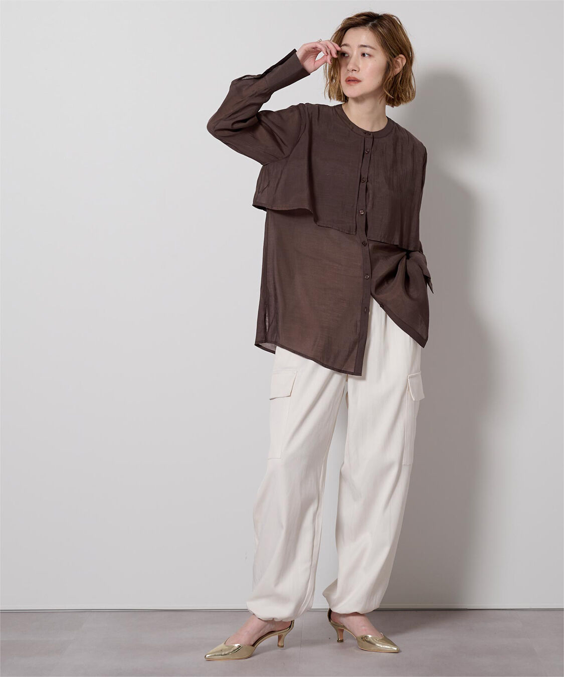 ur's「フライヨークバンドカラーシャツ」|シャツ・ブラウス|