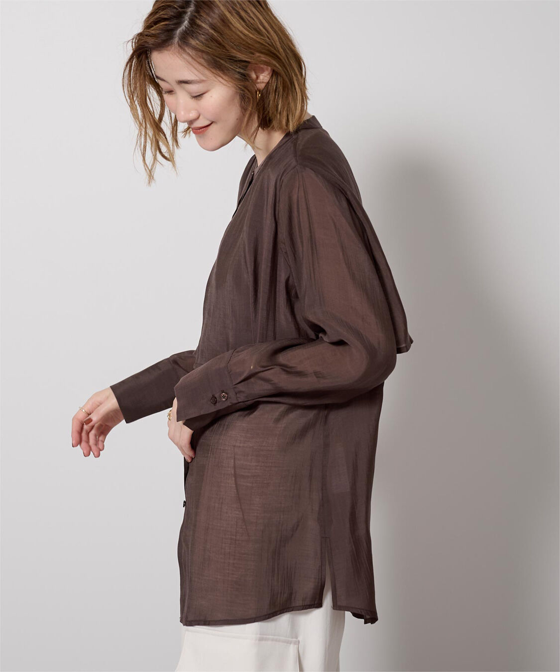 ur's「フライヨークバンドカラーシャツ」|シャツ・ブラウス|