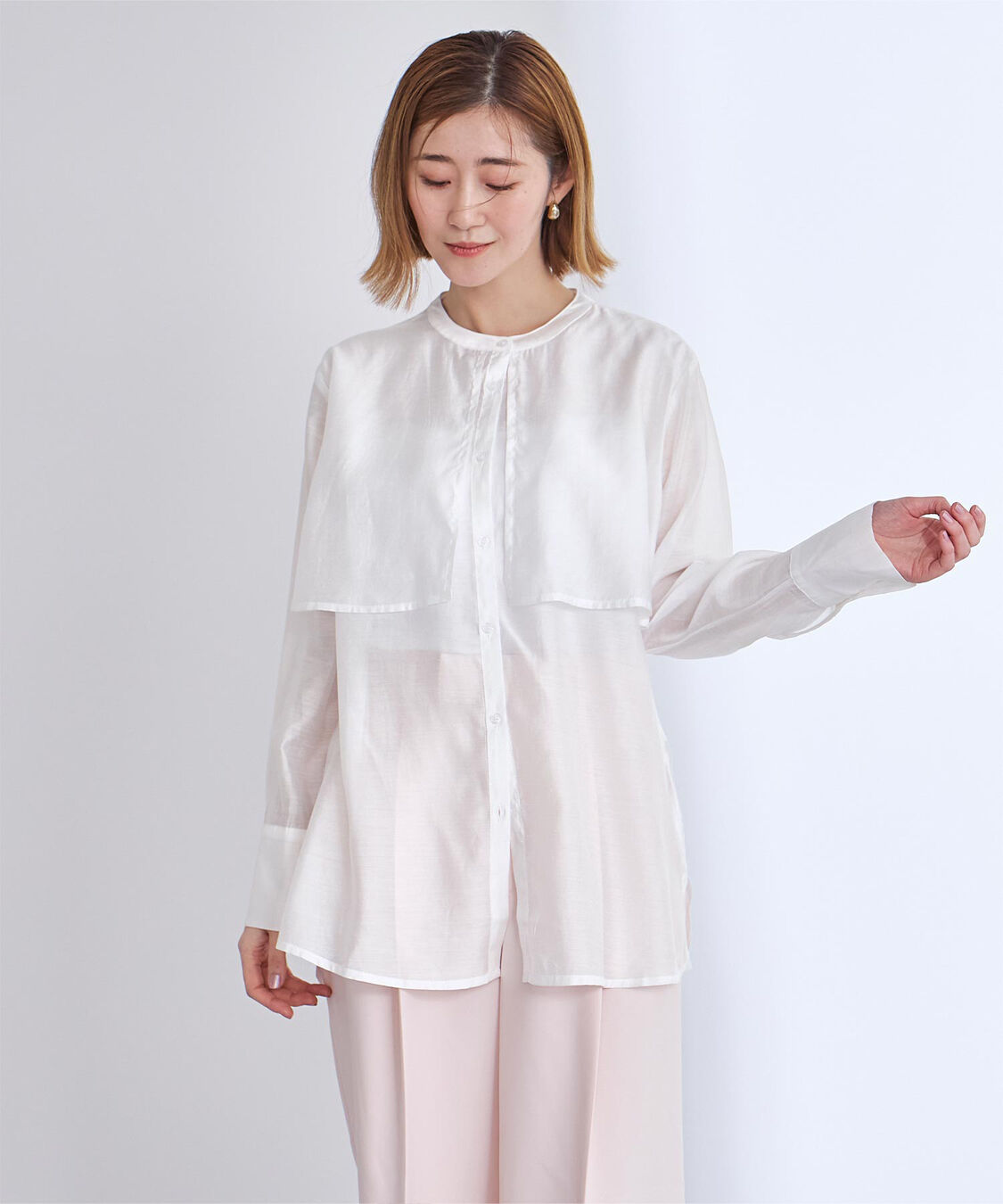 ur's「フライヨークバンドカラーシャツ」|シャツ・ブラウス|