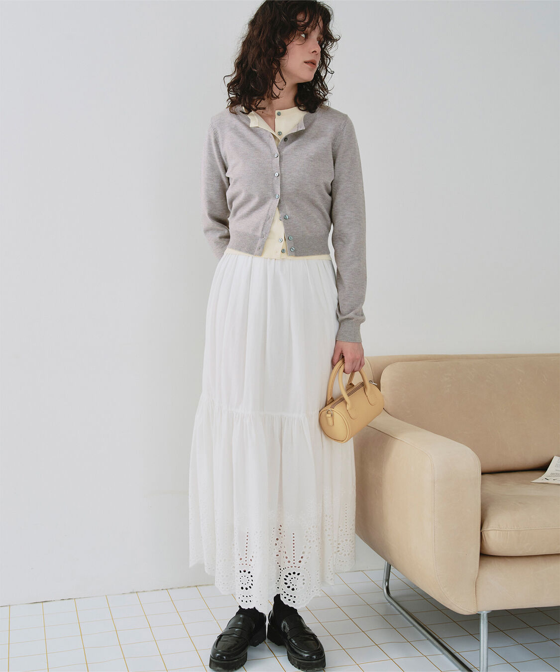 titivate「クルーネックニットカーディガン/トップス」|ニット・セーター|