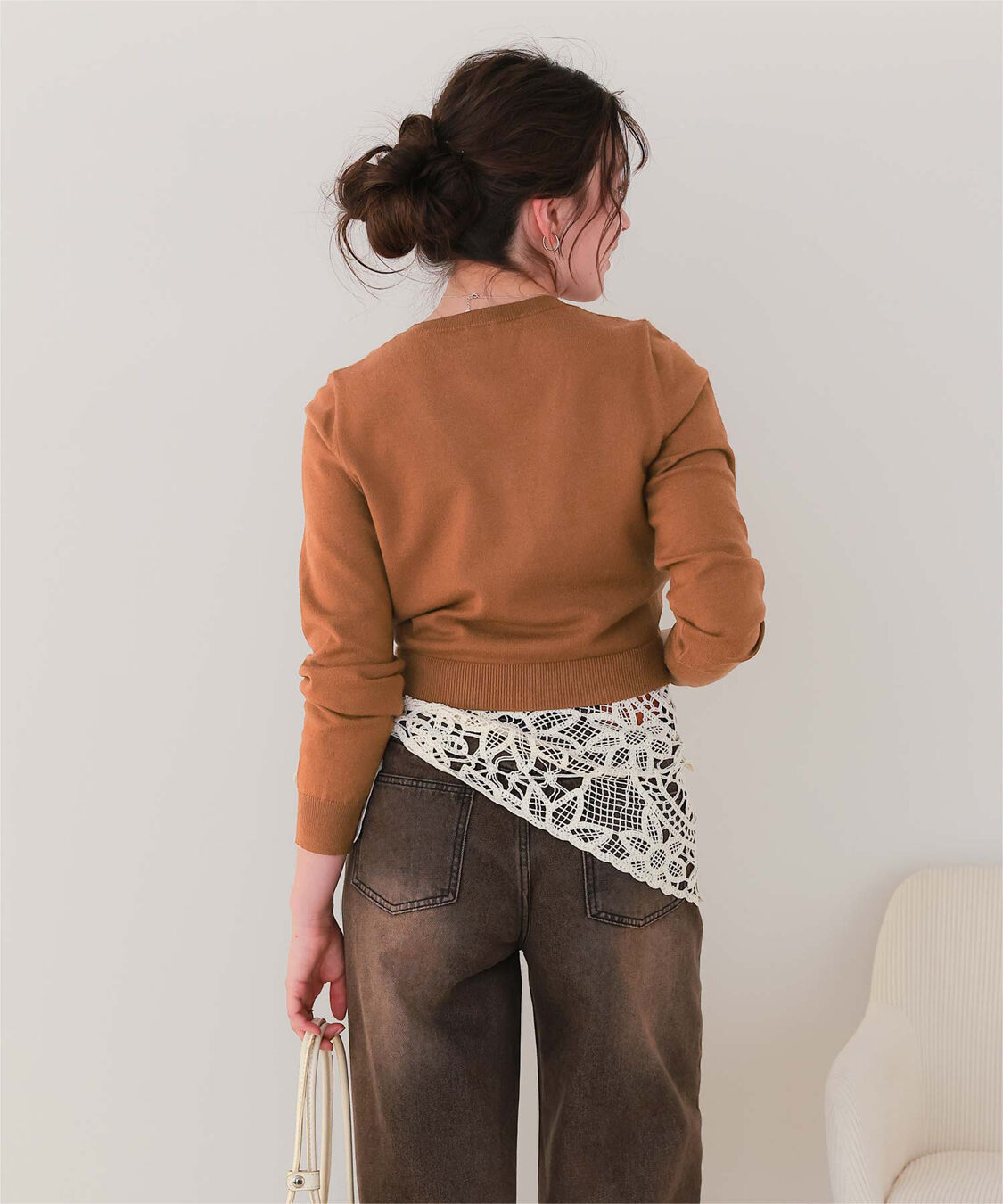 titivate「クルーネックニットカーディガン/トップス」|ニット・セーター|