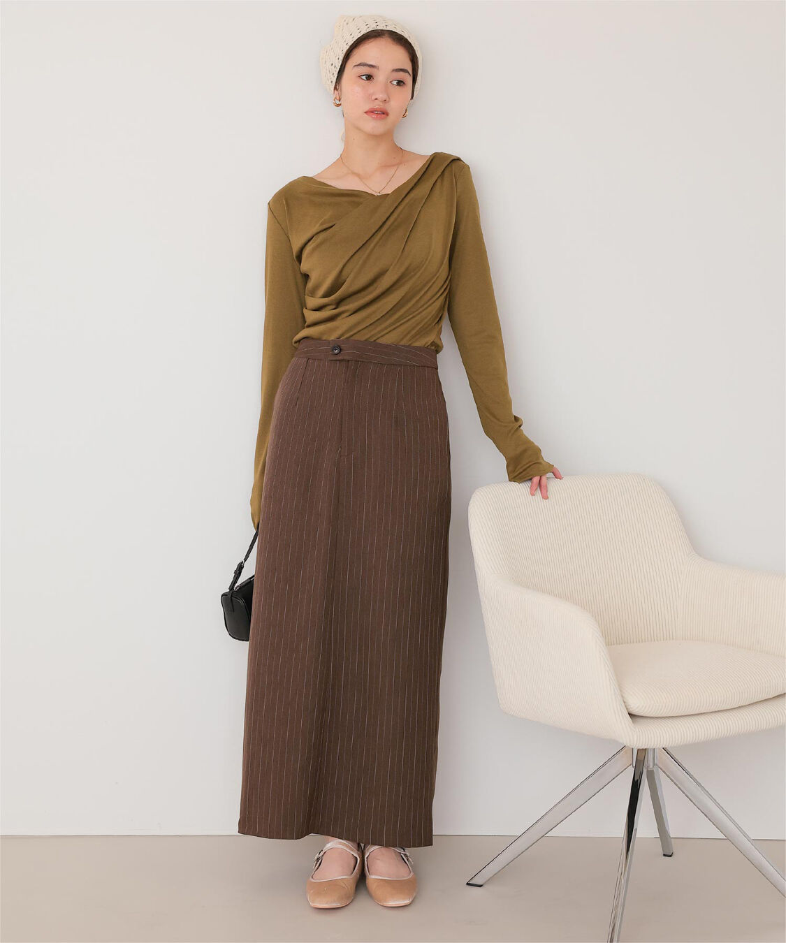 titivate「オフショルダーロングスリーブTシャツ」|Tシャツ・カットソー|