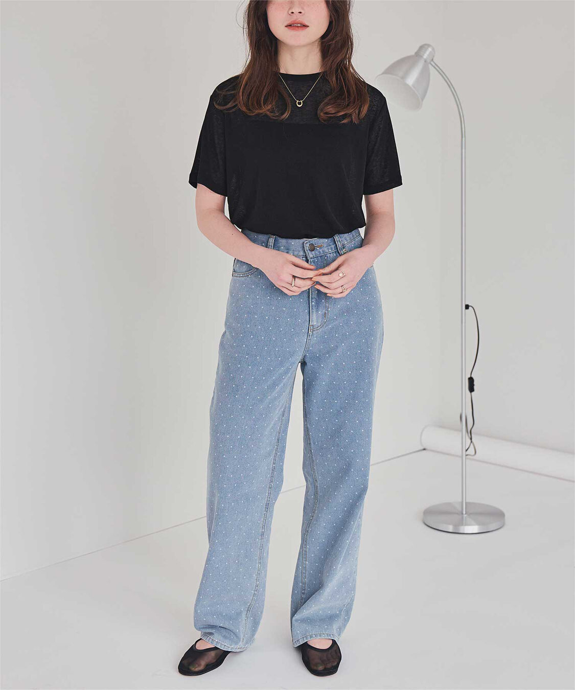 titivate「【赤埴奈津子さんS/Sコラボアイテム】ハーフスリーブシアーカットソートップス」|Tシャツ・カットソー|