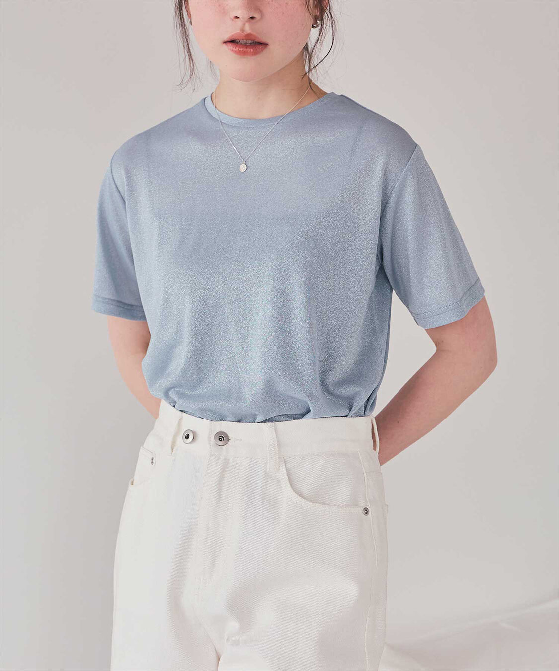 titivate「【赤埴奈津子さんS/Sコラボアイテム】ハーフスリーブシアーカットソートップス」|Tシャツ・カットソー|