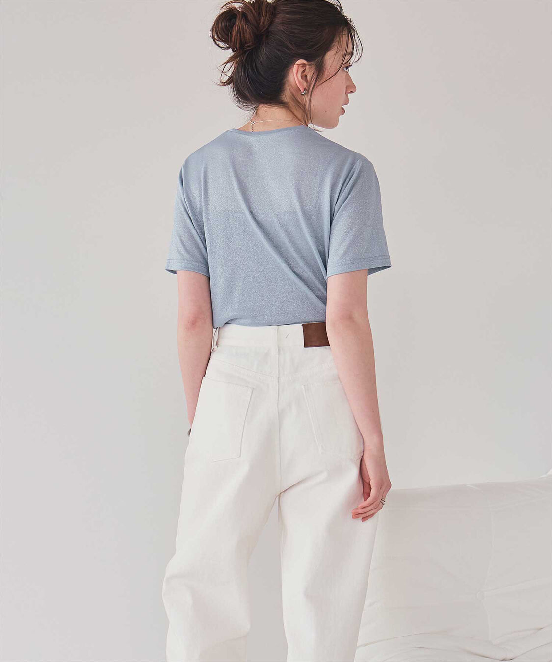 titivate「【赤埴奈津子さんS/Sコラボアイテム】ハーフスリーブシアーカットソートップス」|Tシャツ・カットソー|