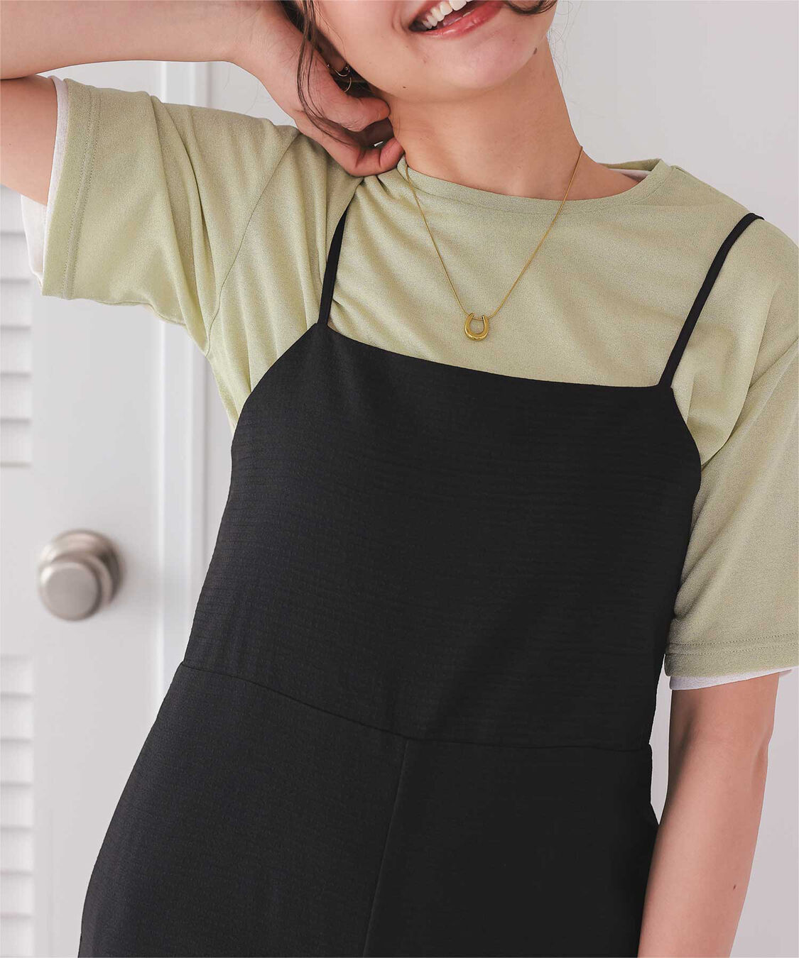 titivate「【赤埴奈津子さんS/Sコラボアイテム】ハーフスリーブシアーカットソートップス」|Tシャツ・カットソー|