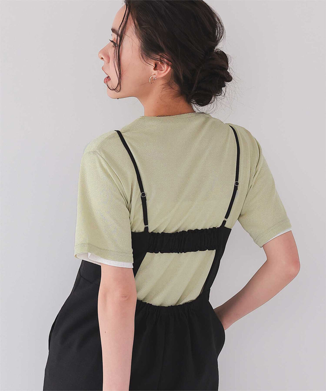 titivate「【赤埴奈津子さんS/Sコラボアイテム】ハーフスリーブシアーカットソートップス」|Tシャツ・カットソー|