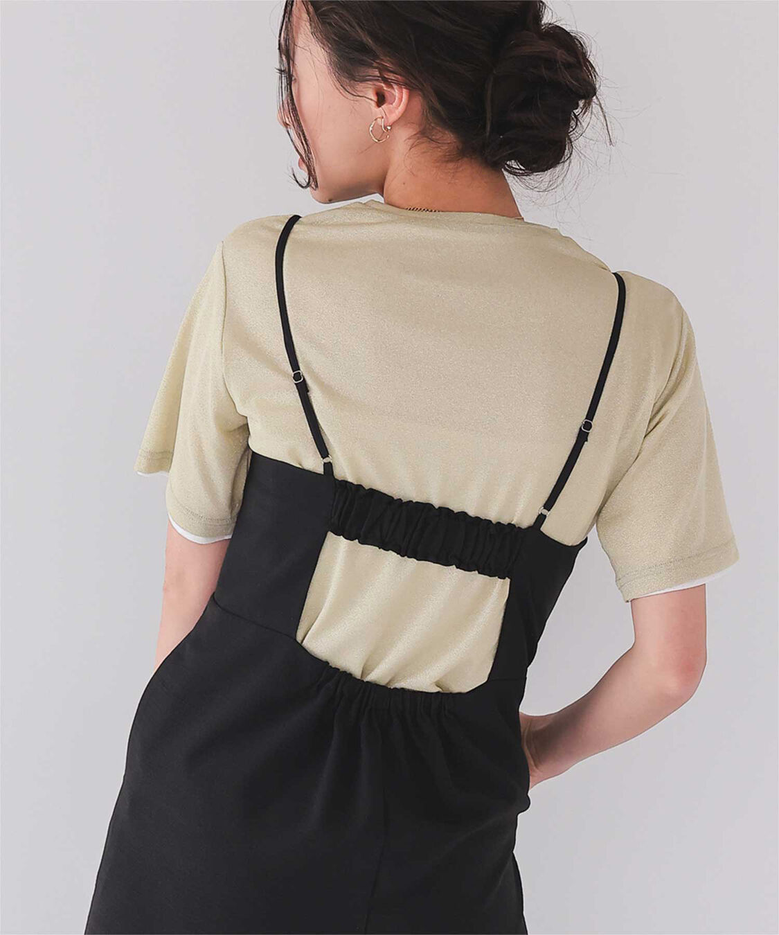 titivate「【赤埴奈津子さんS/Sコラボアイテム】バックデザインルーズキャミソールオールインワン」|オールインワン|