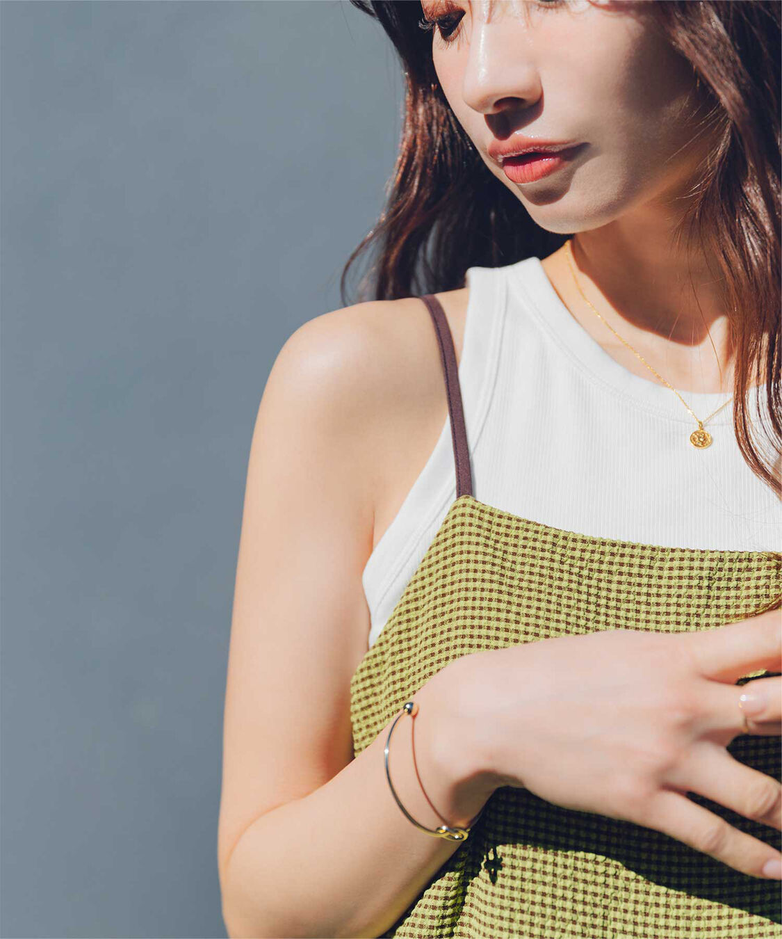 titivate「【赤埴奈津子さんS/Sコラボアイテム】バックデザインルーズキャミソールオールインワン」|オールインワン|