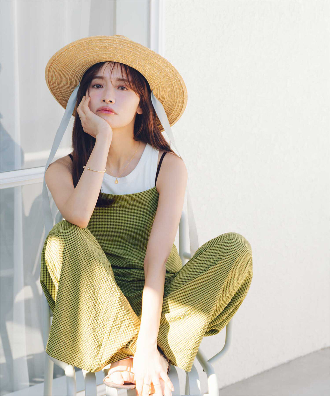 titivate「【赤埴奈津子さんS/Sコラボアイテム】バックデザインルーズキャミソールオールインワン」|オールインワン|