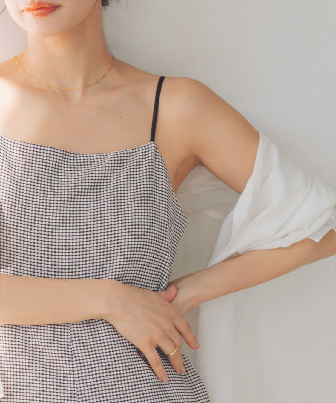 titivate「【赤埴奈津子さんS/Sコラボアイテム】バックデザインルーズキャミソールオールインワン」|オールインワン|