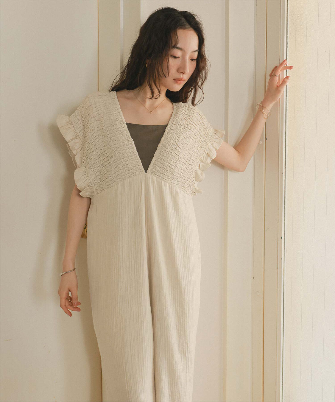 titivate「シャーリングフリルオールインワン」|オールインワン|