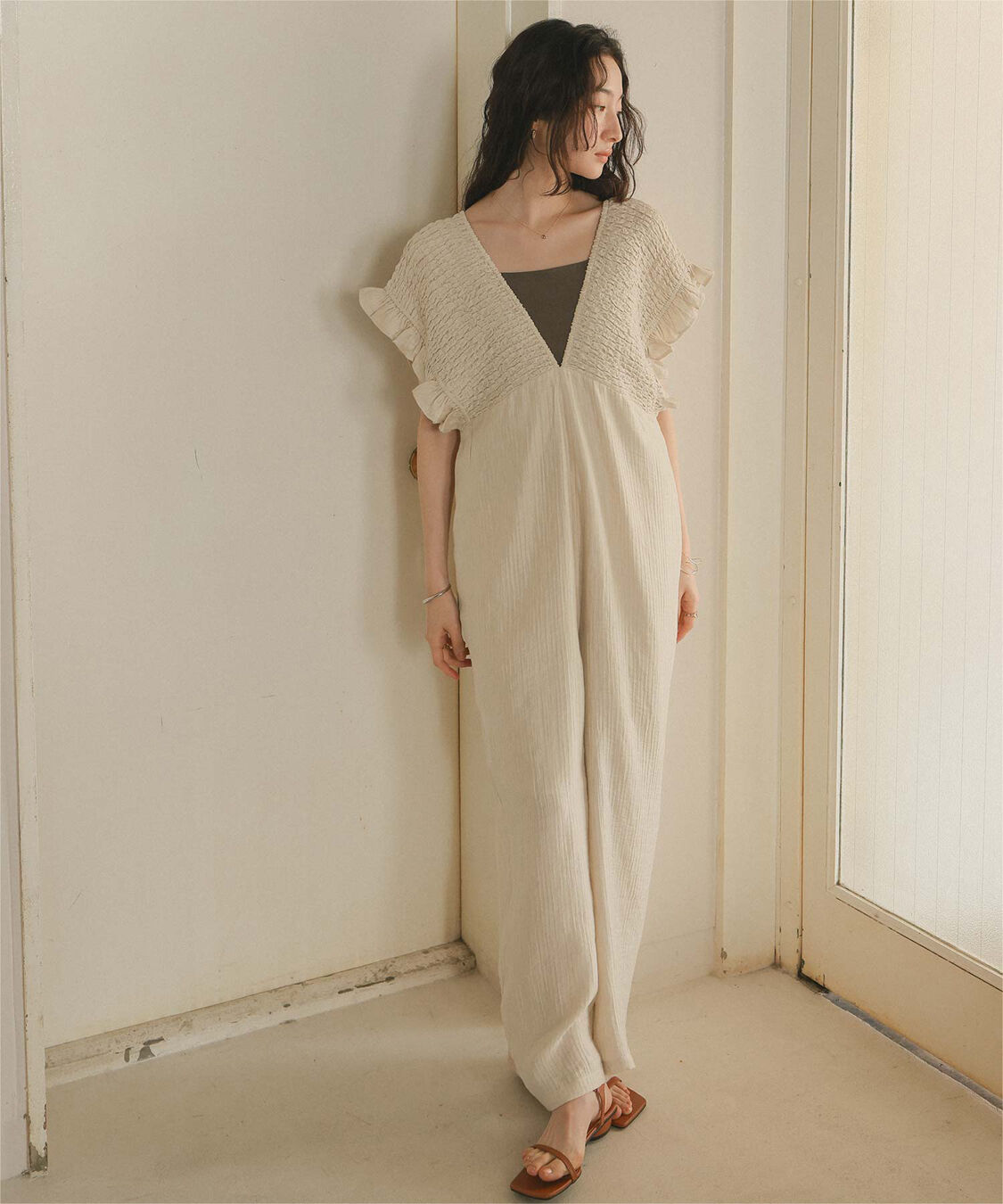 titivate「シャーリングフリルオールインワン」|オールインワン|