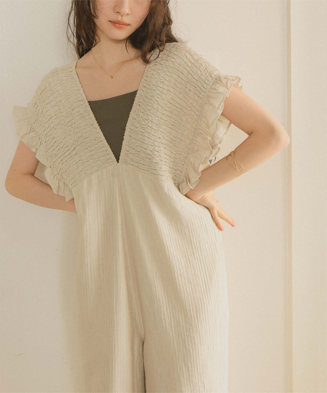 titivate「シャーリングフリルオールインワン」|オールインワン|