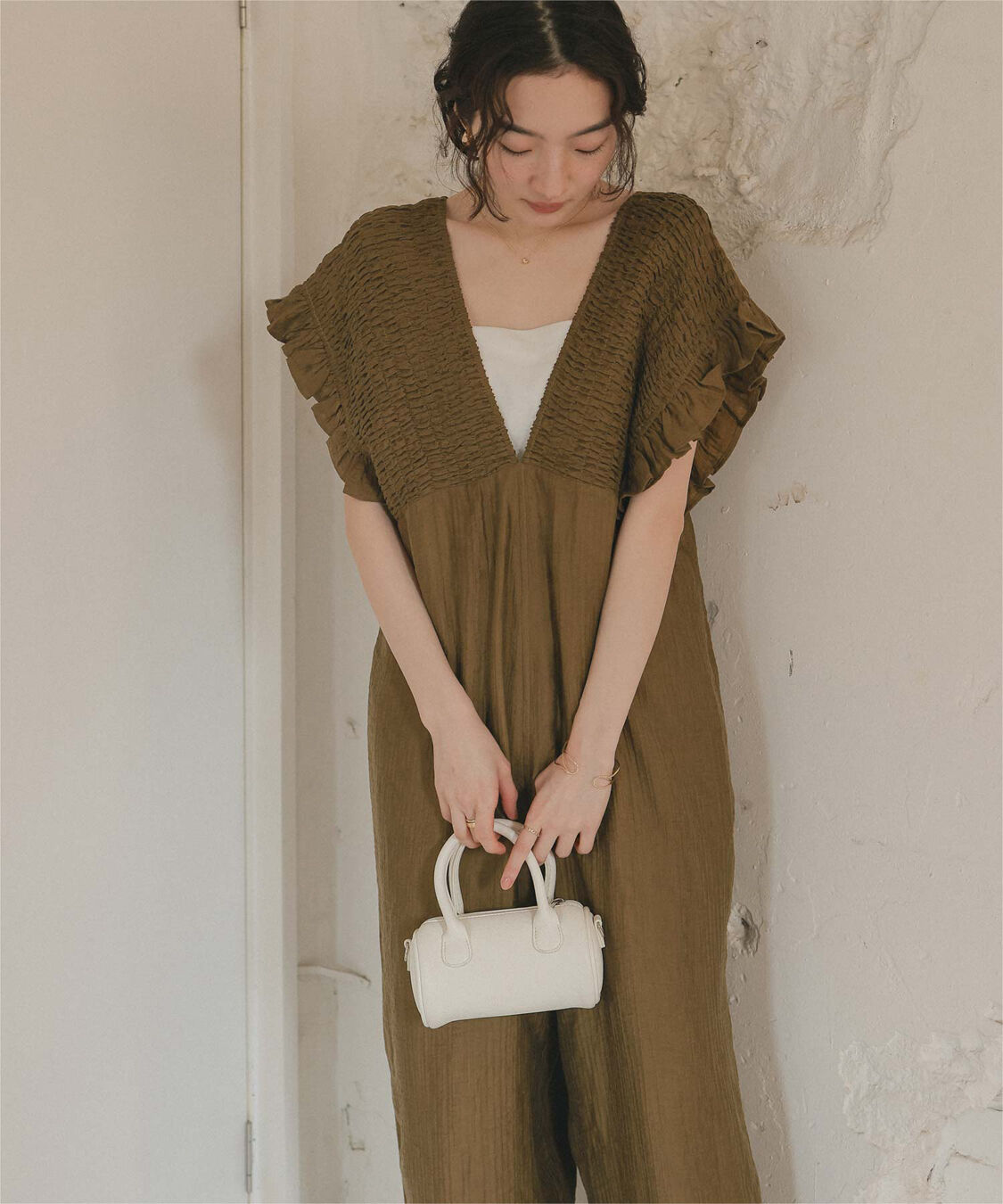 titivate「シャーリングフリルオールインワン」|オールインワン|