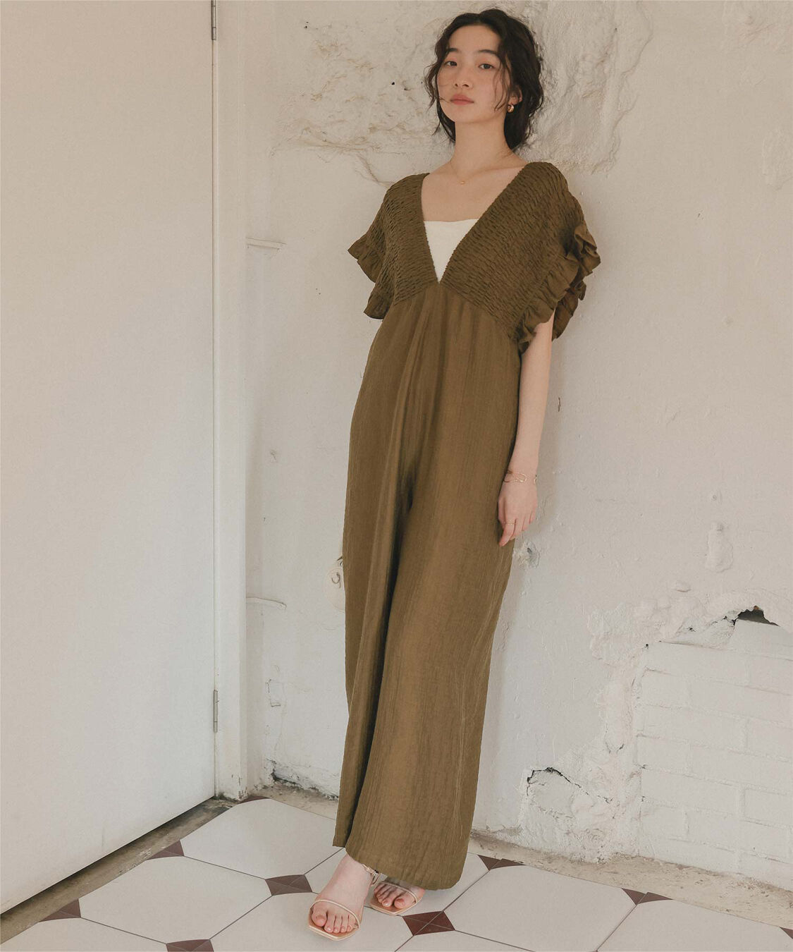 titivate「シャーリングフリルオールインワン」|オールインワン|