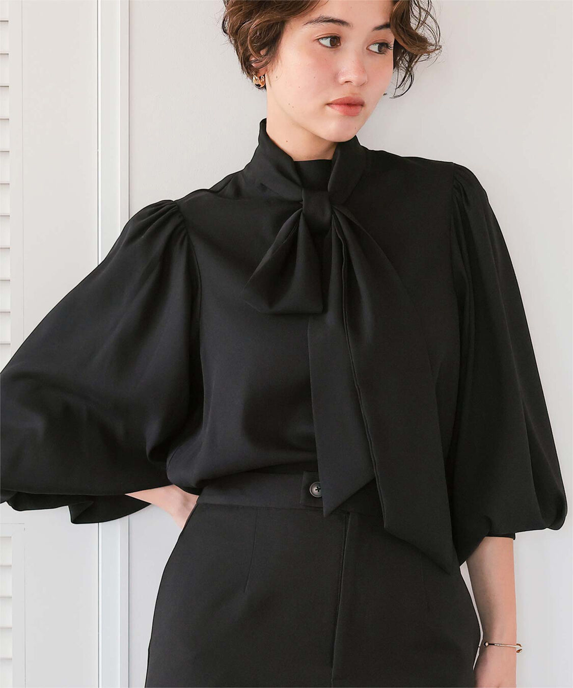 titivate「リボンボウタイブラウス」|シャツ・ブラウス|ブラック