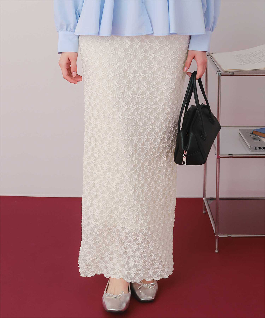 titivate「レースIラインスカート」|スカート|アイボリー