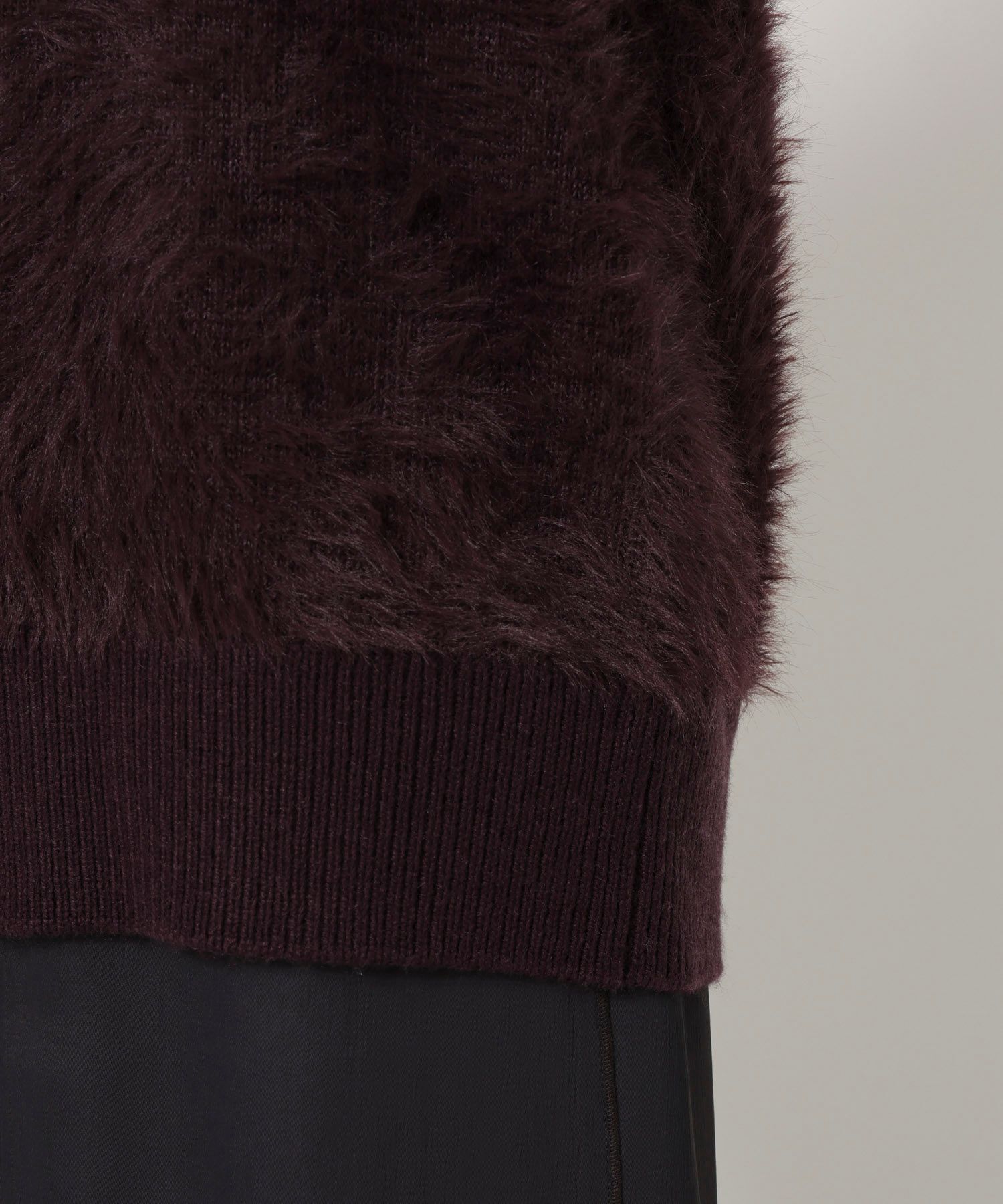 BABYLONE「ロングシャギーベスト」|ニット・セーター|