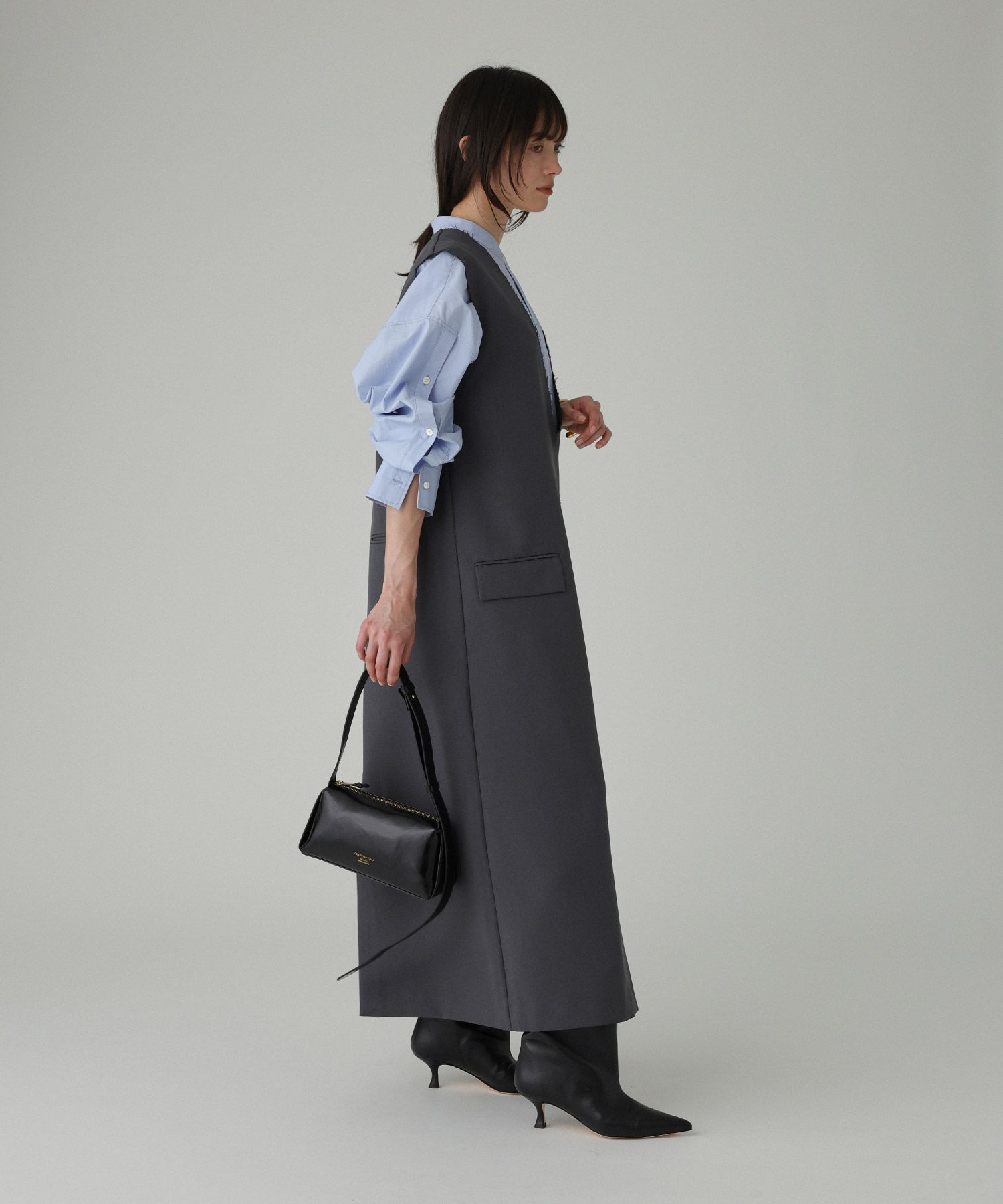 BABYLONE「ツイルVネックワンピース」|ワンピース|