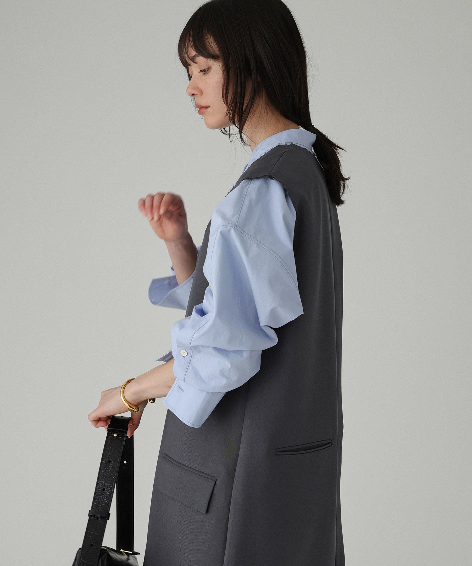 BABYLONE「ツイルVネックワンピース」|ワンピース|