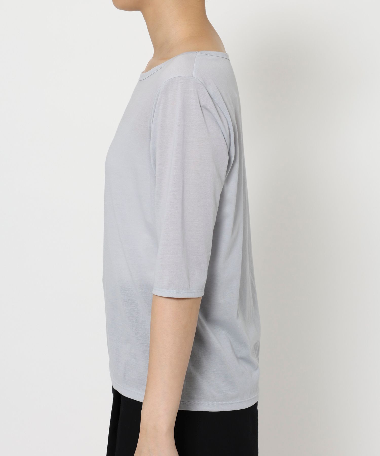 BABYLONE「五分袖シアーTシャツ」|Tシャツ・カットソー|