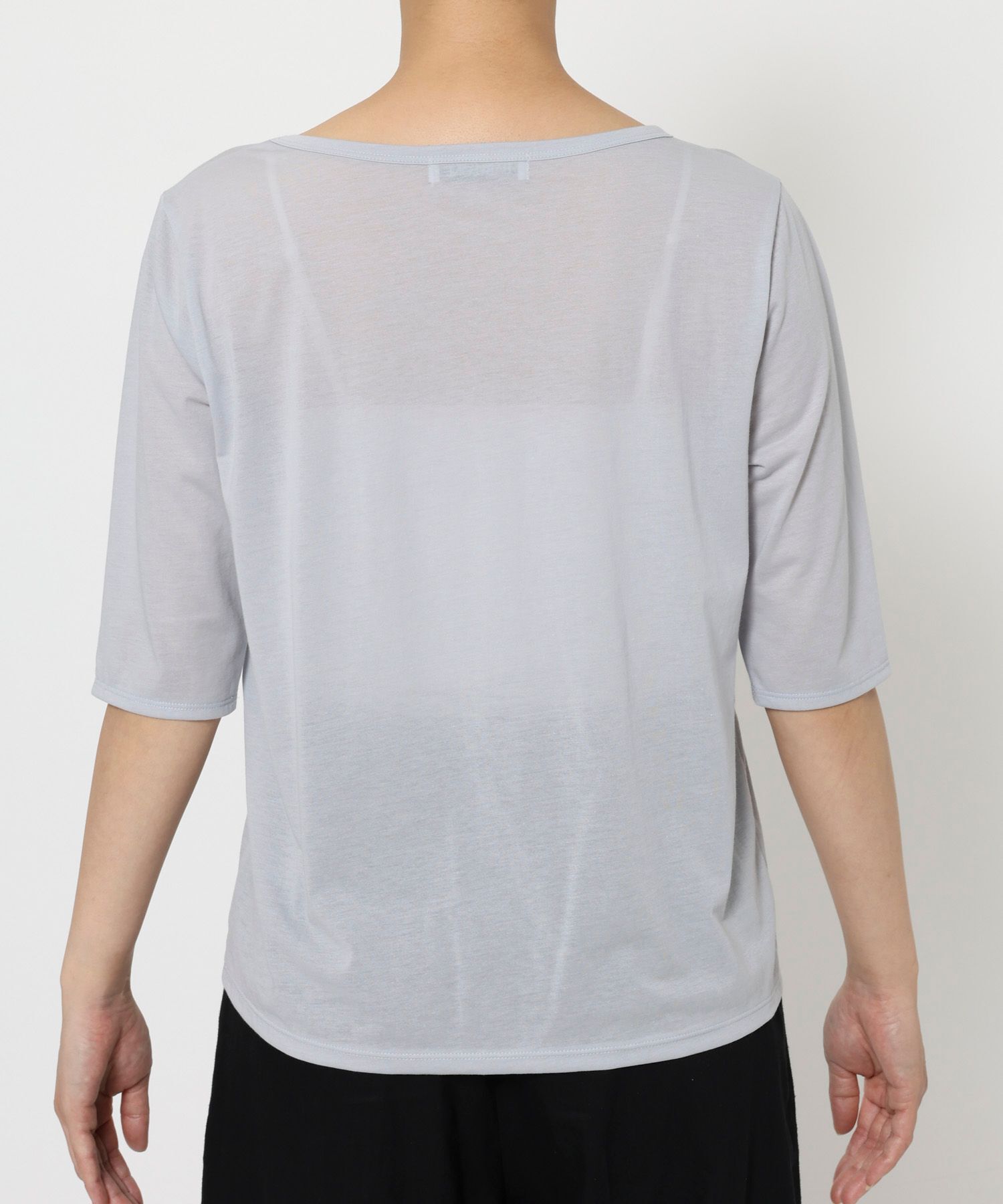 BABYLONE「五分袖シアーTシャツ」|Tシャツ・カットソー|