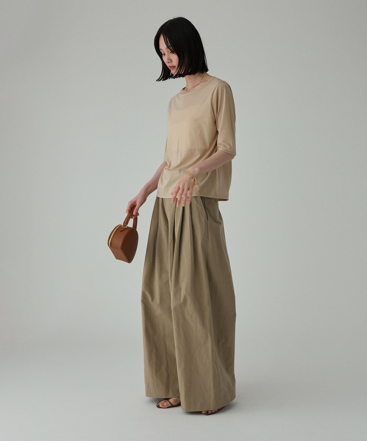 BABYLONE「五分袖シアーTシャツ」|Tシャツ・カットソー|