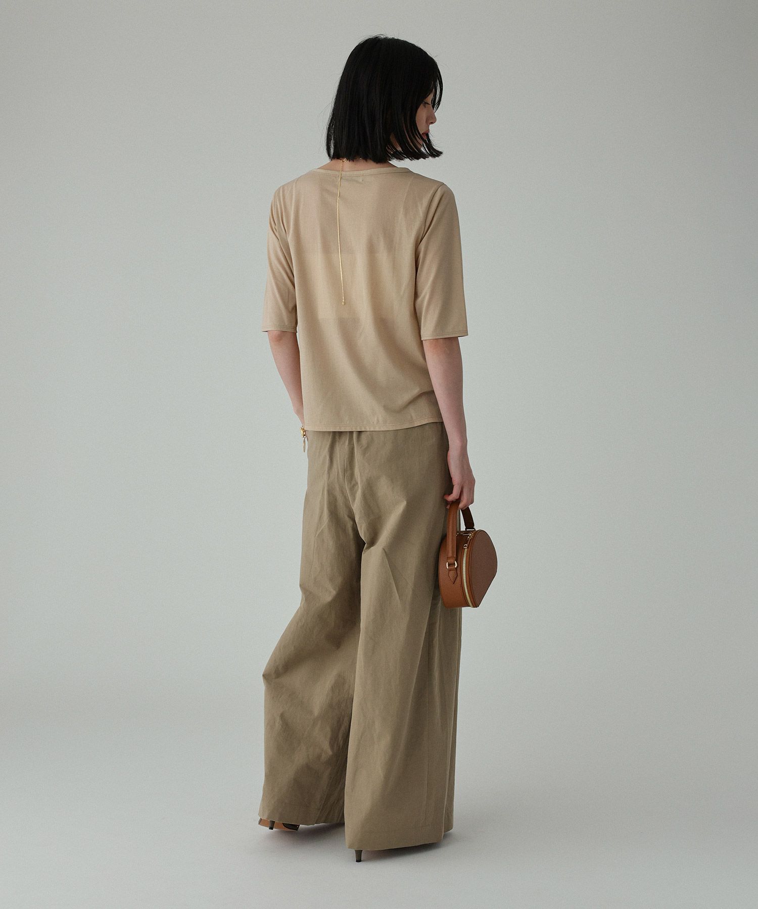 BABYLONE「五分袖シアーTシャツ」|Tシャツ・カットソー|