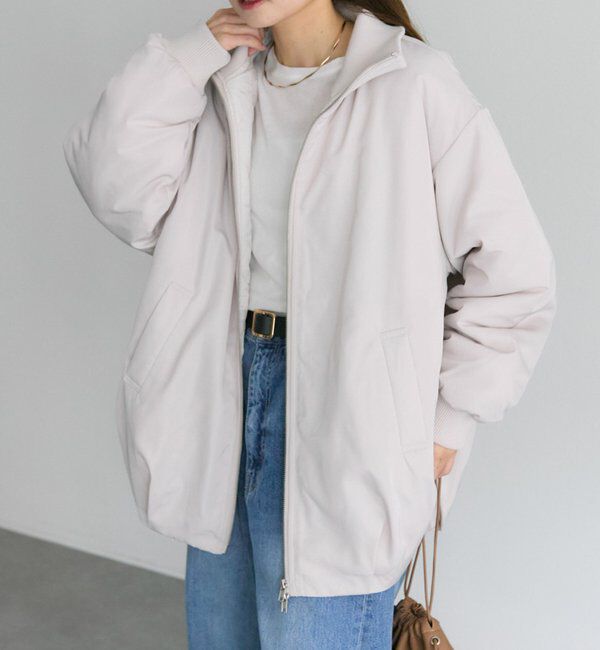  「中わたリブカラーブルゾン」|テーラードジャケット|アイボリー