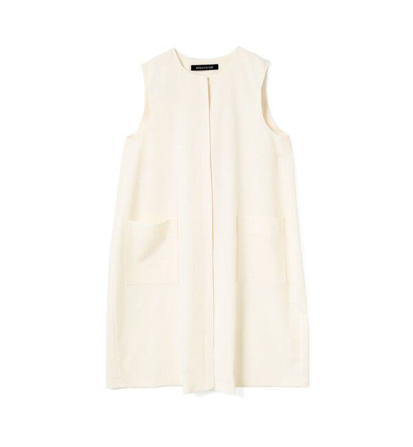 mizuiro ind「mizuiro ind フロントフライコクーンジレ」|ベスト・ジレ|アイボリー