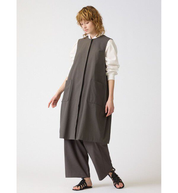 mizuiro ind「mizuiro ind フロントフライコクーンジレ」|ベスト・ジレ|