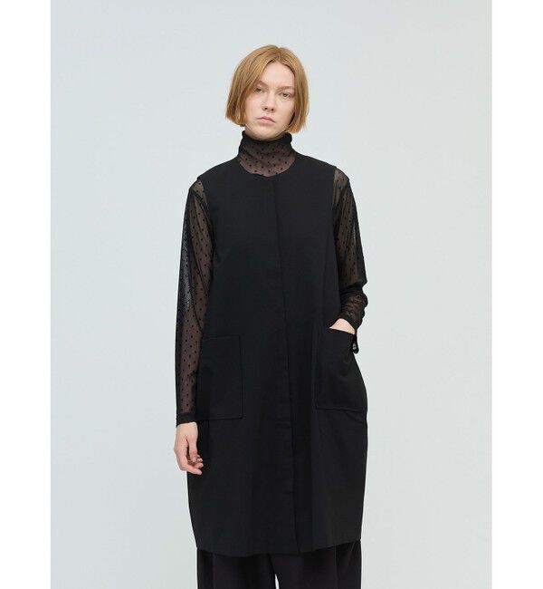 mizuiro ind「mizuiro ind フロントフライコクーンジレ」|ベスト・ジレ|