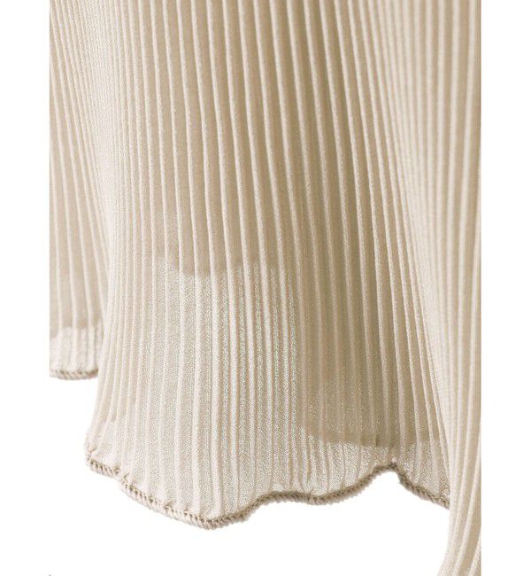 mizuiro ind「mizuiro ind プリーツクルーネックプルオーバー」|Tシャツ・カットソー|