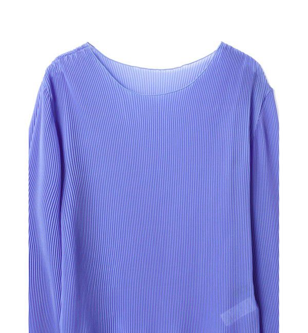 mizuiro ind「mizuiro ind プリーツクルーネックプルオーバー」|Tシャツ・カットソー|