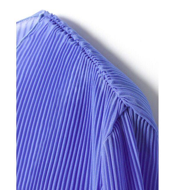 mizuiro ind「mizuiro ind プリーツクルーネックプルオーバー」|Tシャツ・カットソー|