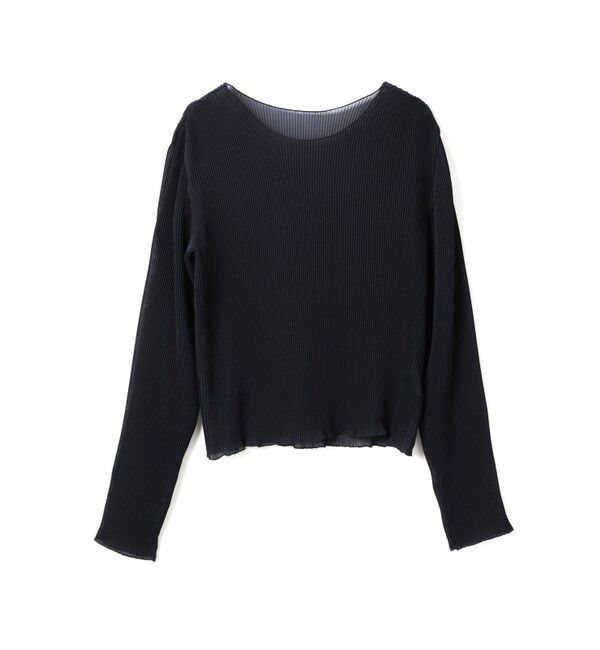 mizuiro ind「mizuiro ind プリーツクルーネックプルオーバー」|Tシャツ・カットソー|