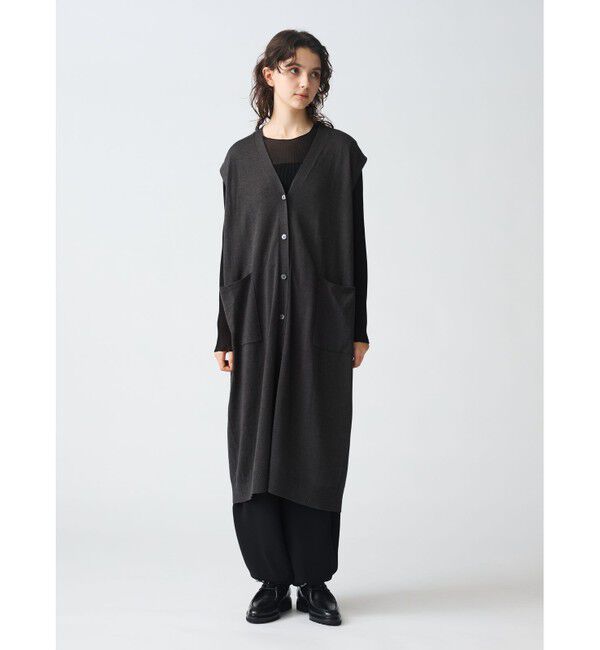 mizuiro ind「mizuiro ind プリーツクルーネックプルオーバー」|Tシャツ・カットソー|