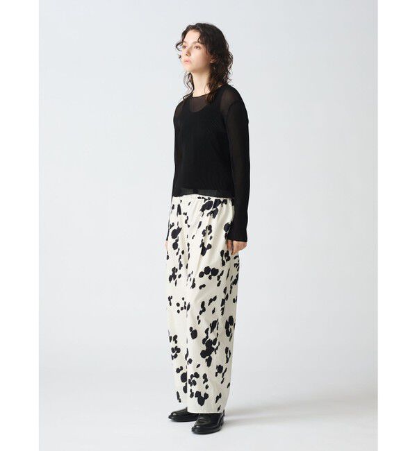 mizuiro ind「mizuiro ind プリーツクルーネックプルオーバー」|Tシャツ・カットソー|